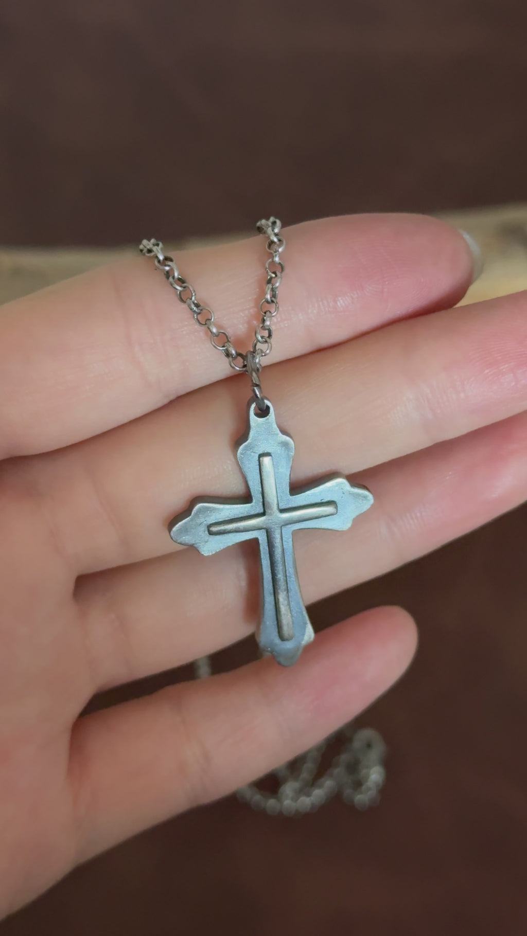 Custom 925 Sterling Silver Trinity Cross Pendant for Sacred Grace & Holy Salvation