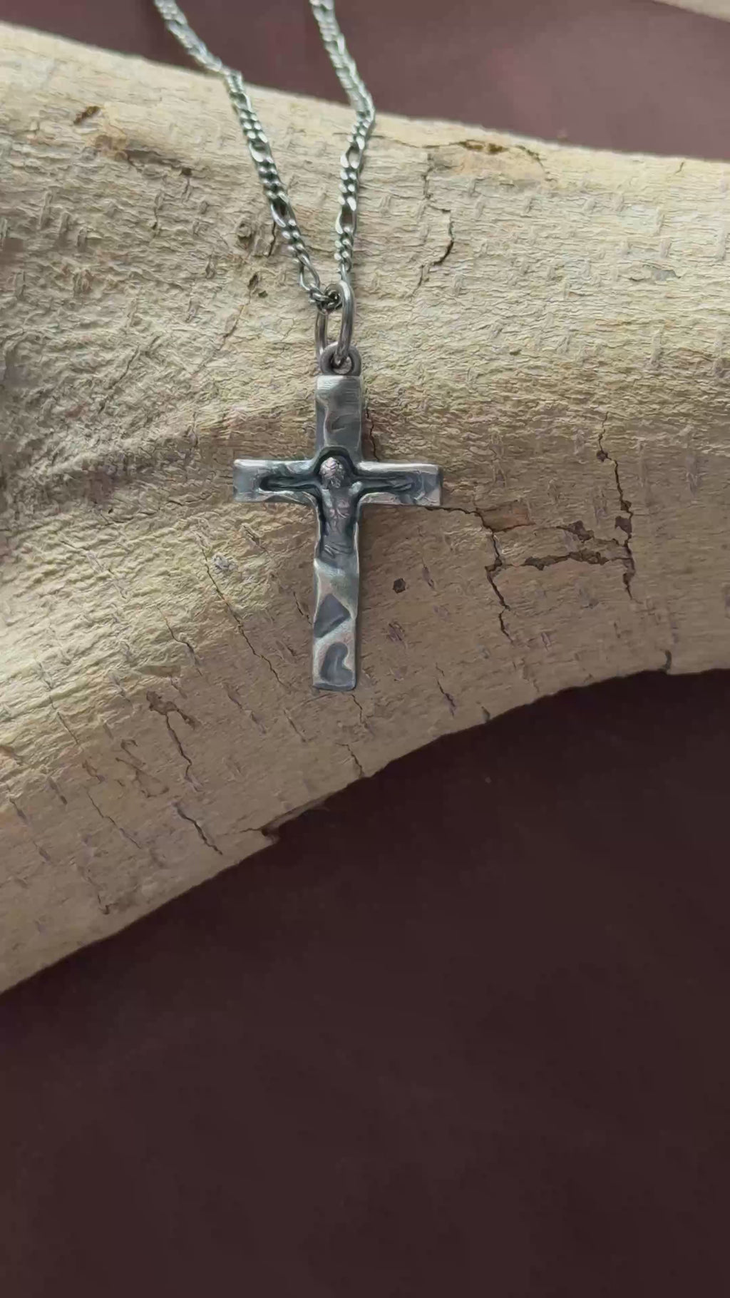 Solid 925 Sterling Silver Inset Crucifix Sacred Heirloom Protection Gift for Him Her