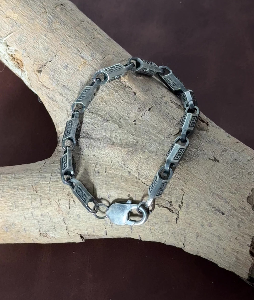 Custom 925 Sterling Silver Engraved Link Bracelet for Timeless Style and Personal Identity