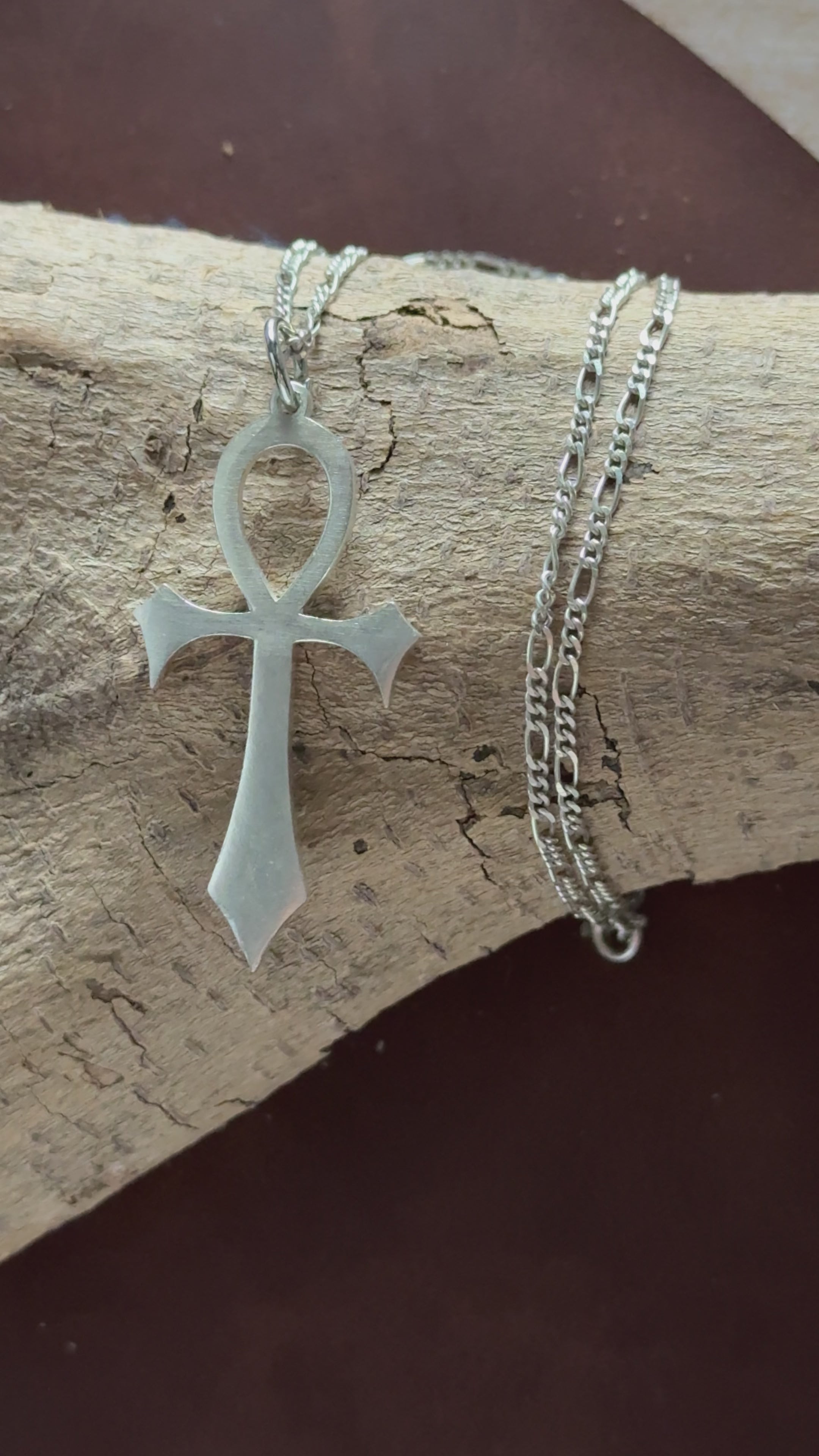925 Sterling Silver Ankh Key of Life Durable Cross Pendant Faith Gift