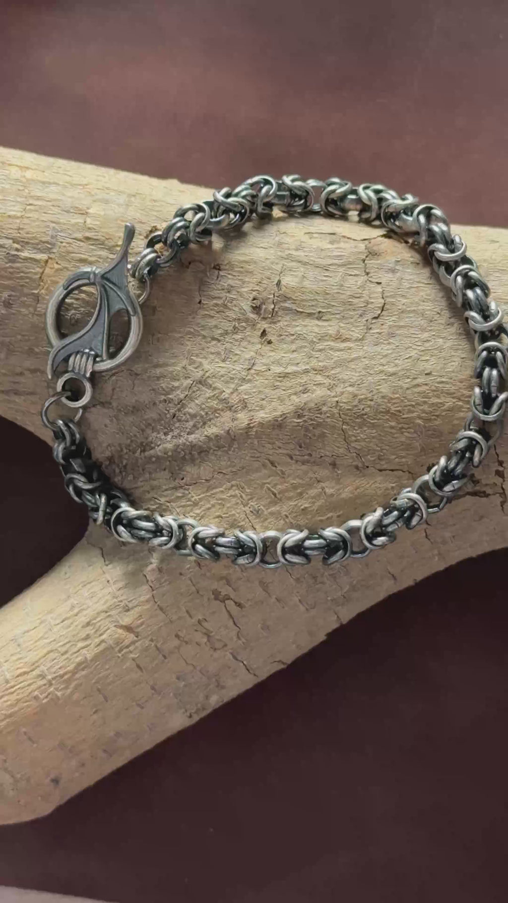 Heavy 925 Sterling Silver Byzantine Chain Bat Wing Clasp Lifetime Wear Bracelet