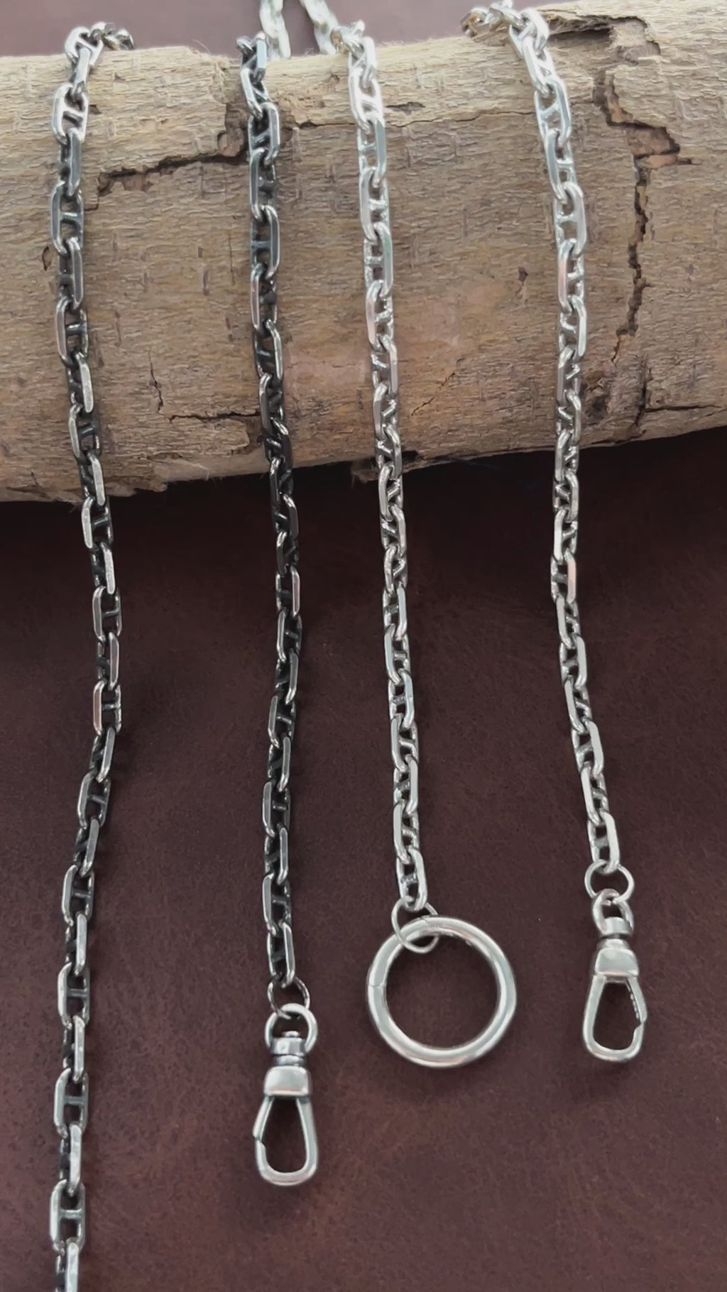 Unisex 925 Sterling Silver Mariner Anchor Chain Necklace-Spring Clasp for Pendant