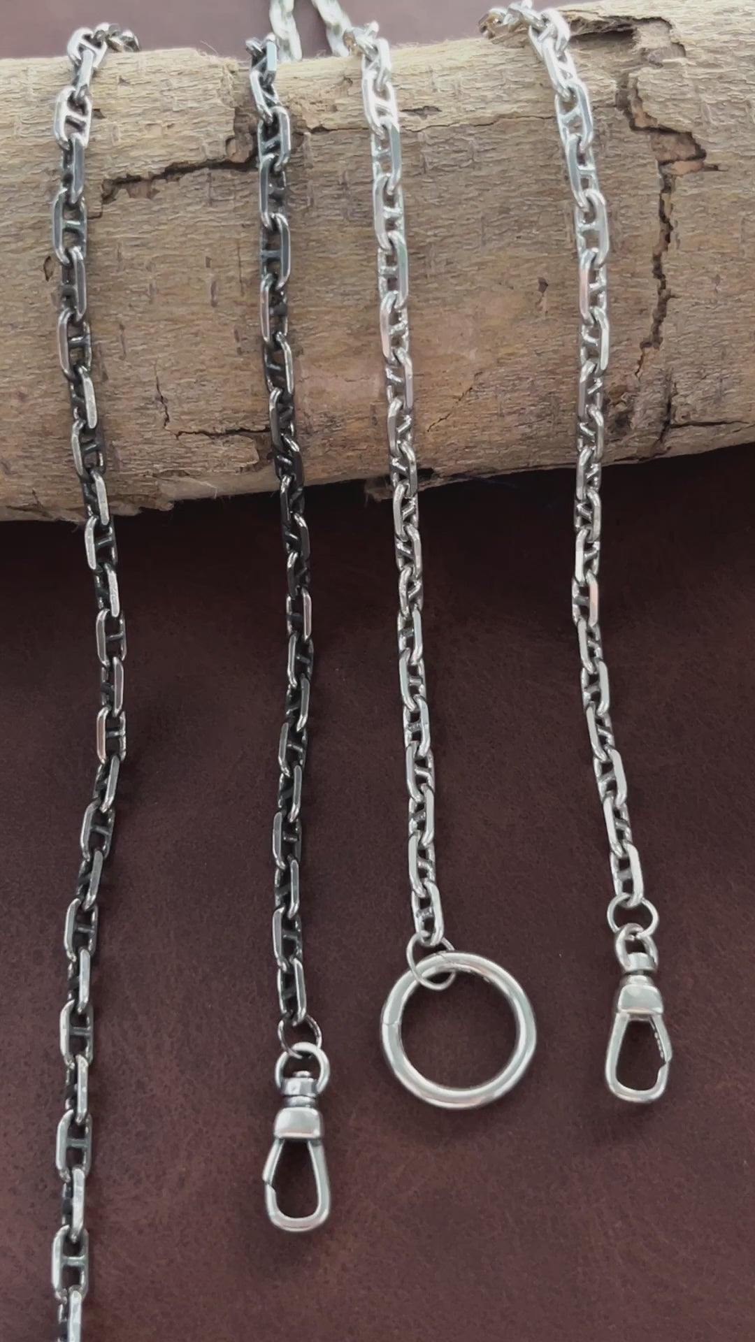 Unisex 925 Sterling Silver Mariner Anchor Chain Necklace-Spring Clasp for Pendant