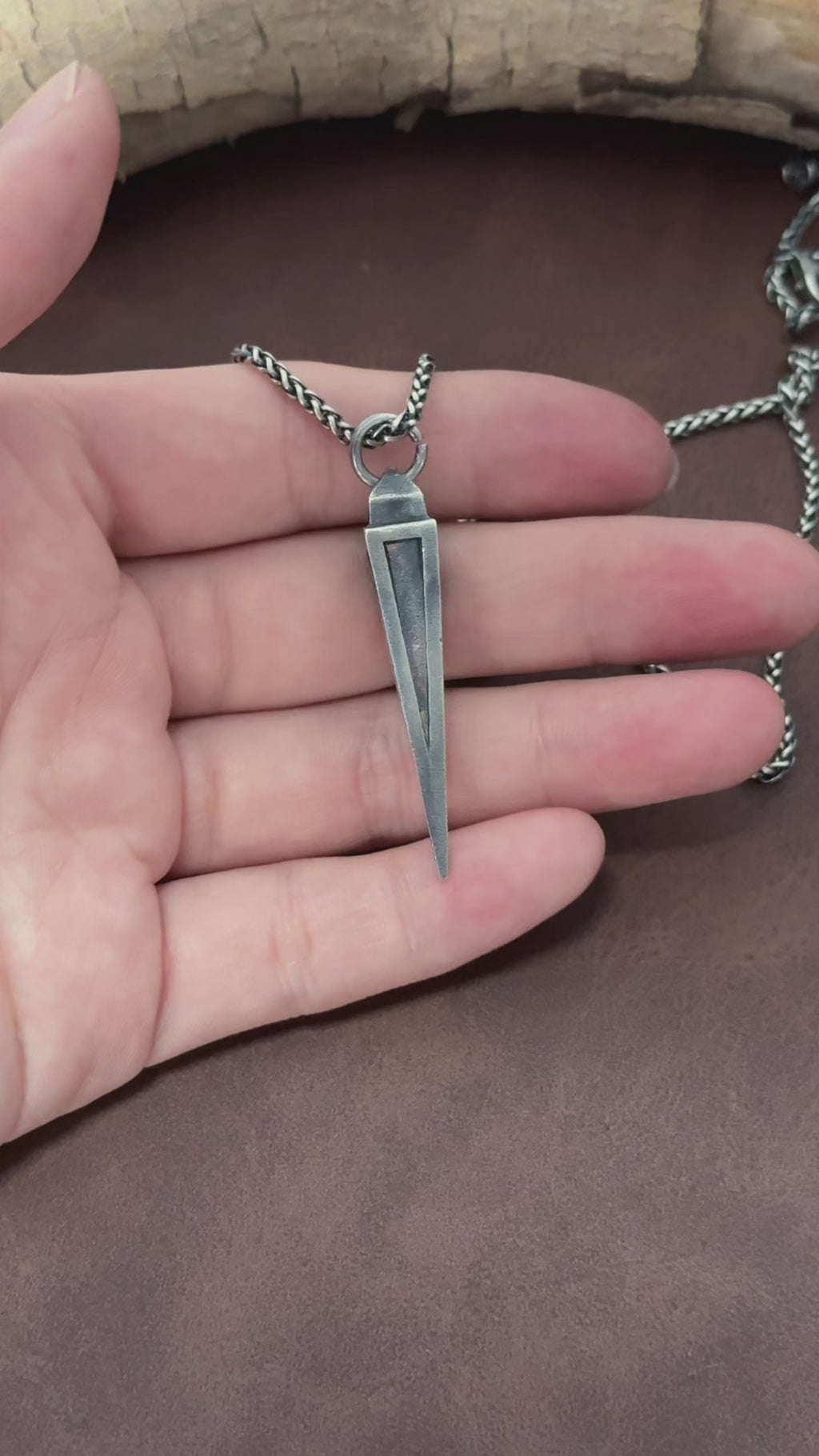 925 Sterling Silver Engravable Spearhead Pendant Embodying Bold Modern Precision