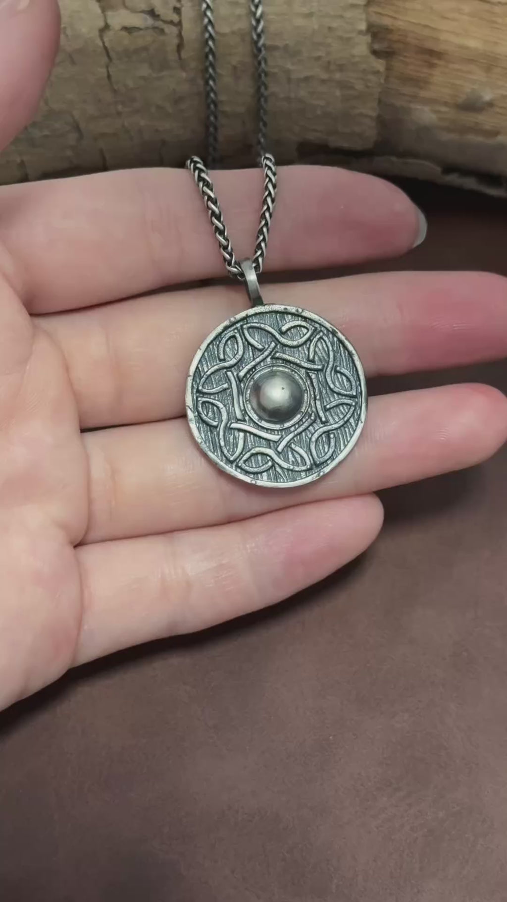 925 Sterling Silver Viking Shield Pendant Offering Rugged Strength And Timeless Style