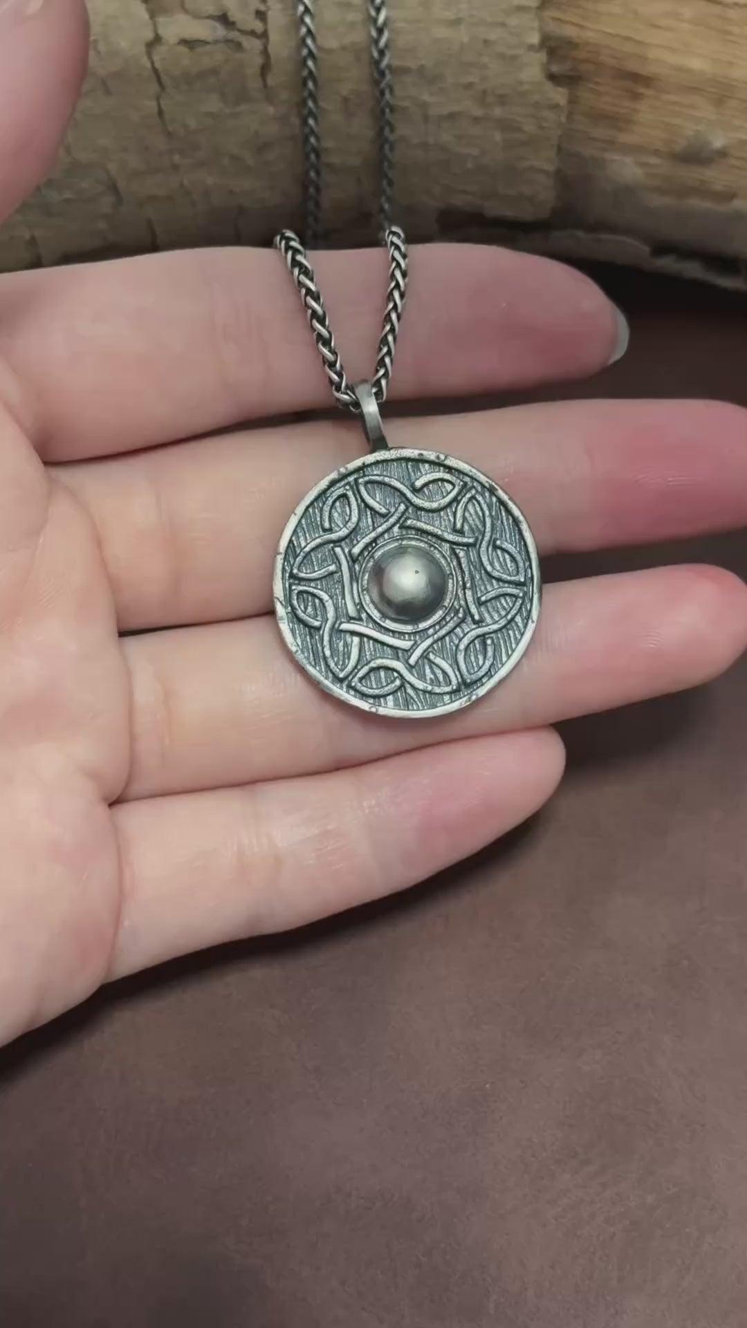 925 Sterling Silver Viking Shield Pendant Offering Rugged Strength And Timeless Style