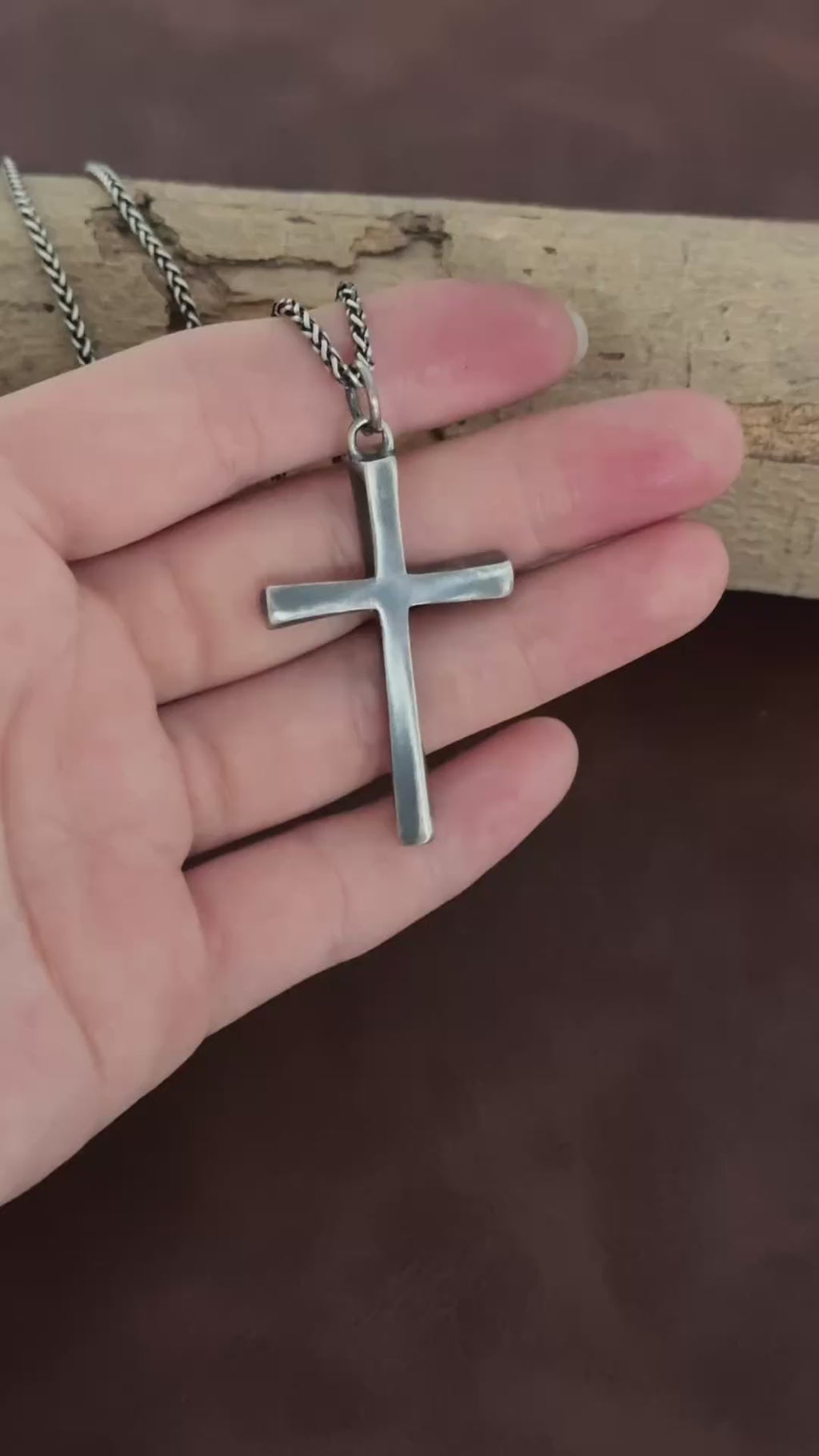 925 Sterling Silver Engravable Twisted Cross Pendant Anchored In Divine Grace