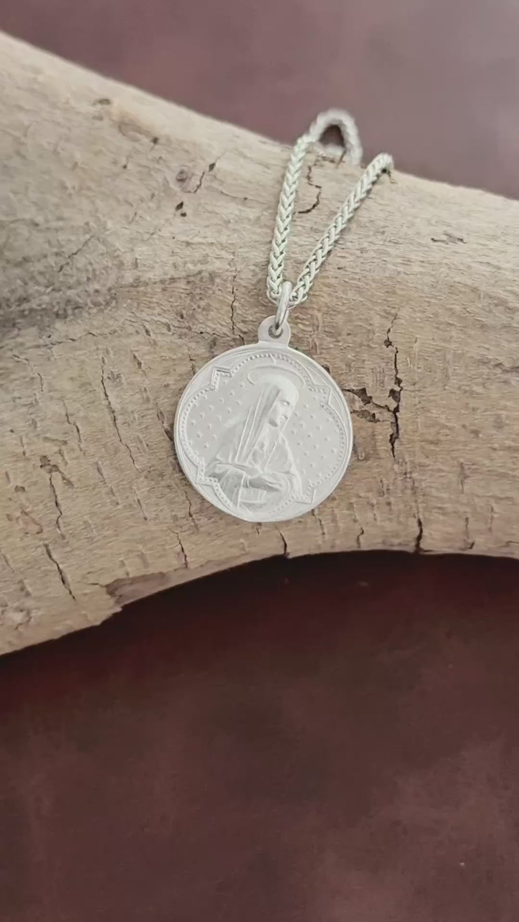 925 Sterling Silver Jesus & Virgin Mary Medal for Divine Blessing & Protection