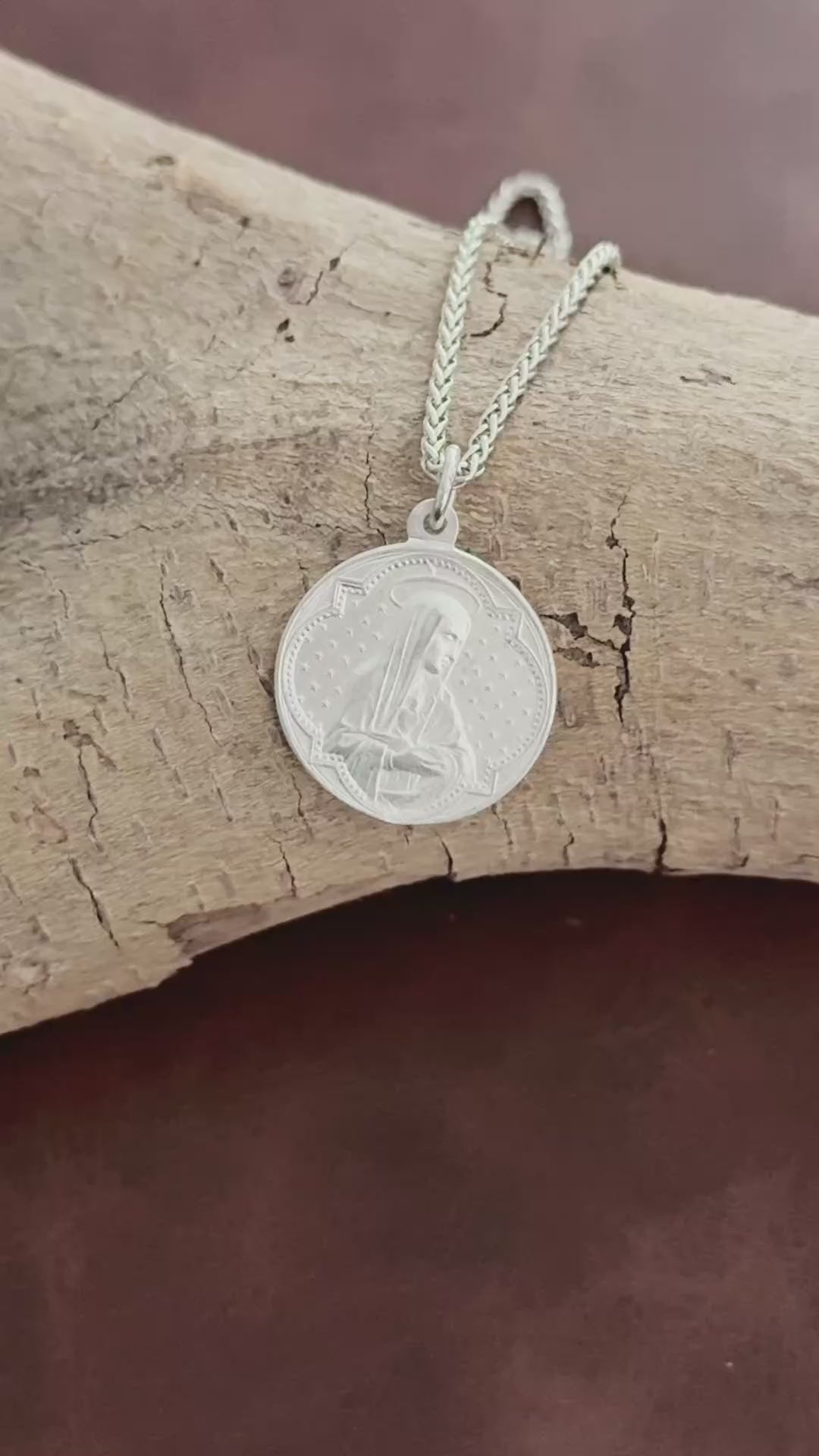 925 Sterling Silver Jesus & Virgin Mary Medal for Divine Blessing & Protection