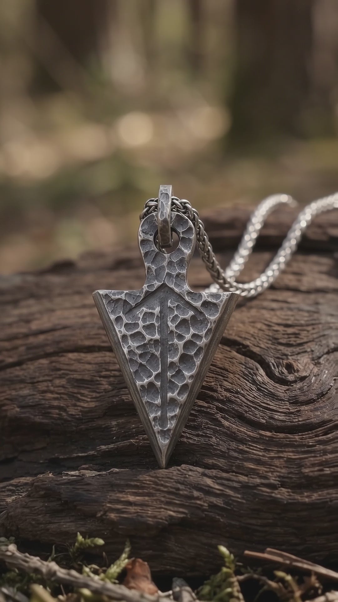 925 Sterling Silver Norse Arrowhead Pendant Channeling Raw Power And Focus
