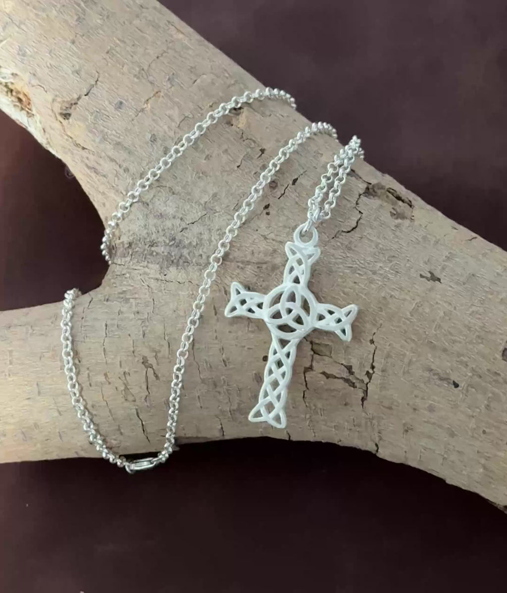 925 Sterling Silver Celtic Cross Pendant for Divine Grace & Eternal Protection