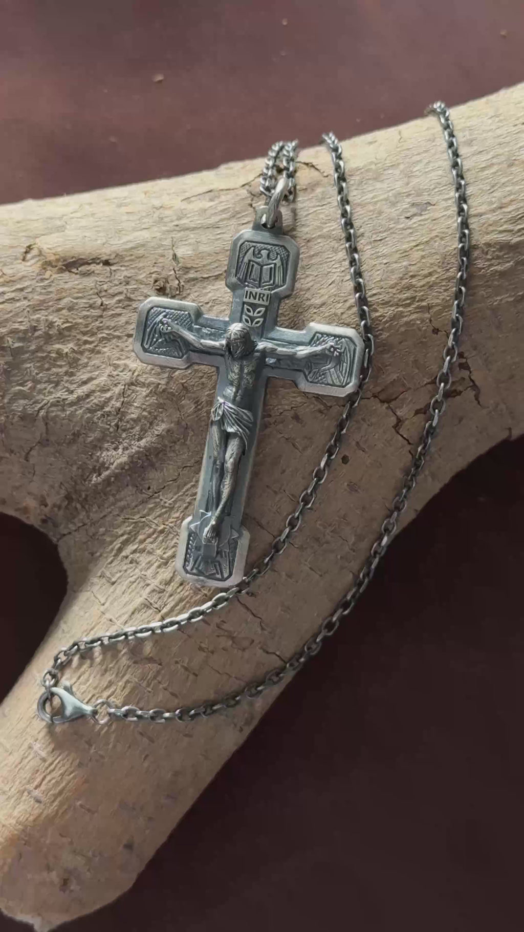 Engravable 925 Sterling Silver Crucifix Pendant Durable Jesus Cross Necklace Gift