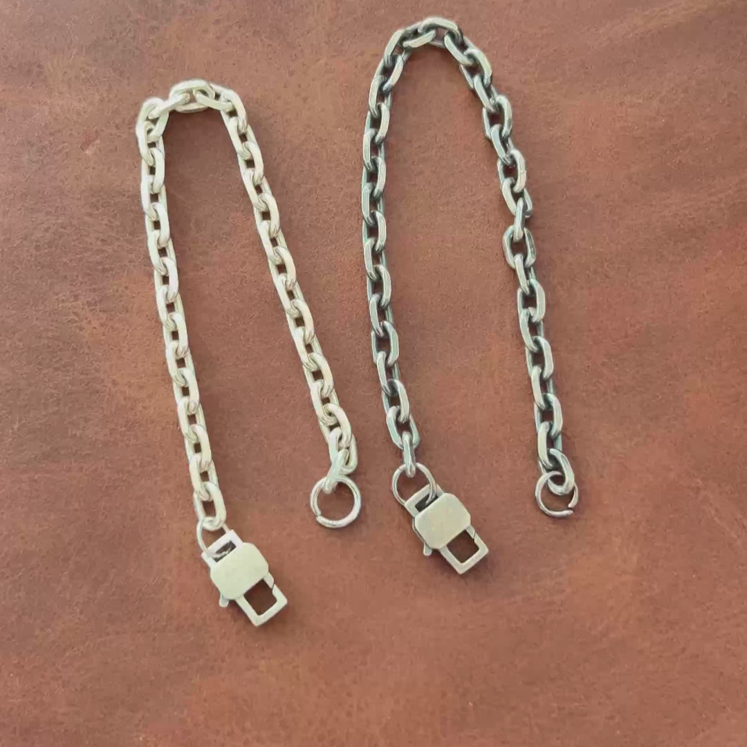 Personalized 925 Sterling Silver Anchor Cable Chain Anklet for Men Women