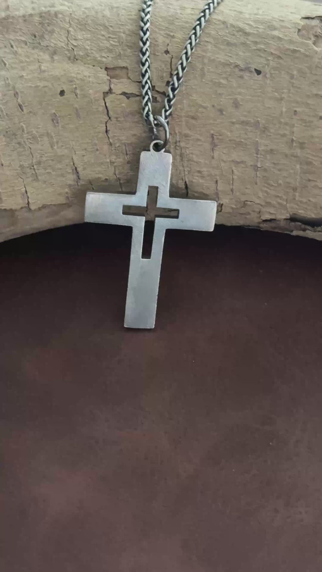925 Sterling Silver Cutout Cross Pendant for Sacred Faith Within & Divine Protection