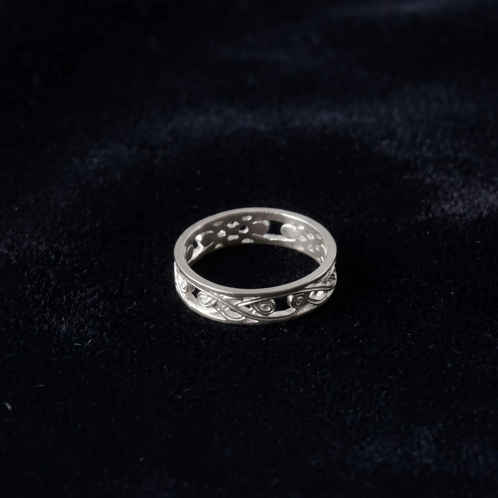 925 Sterling Silver Filigree Celtic Knot Ring for Women