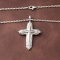 925 Sterling Silver Radiant Starburst Cross Pendant for Divine Light and Holy Grace