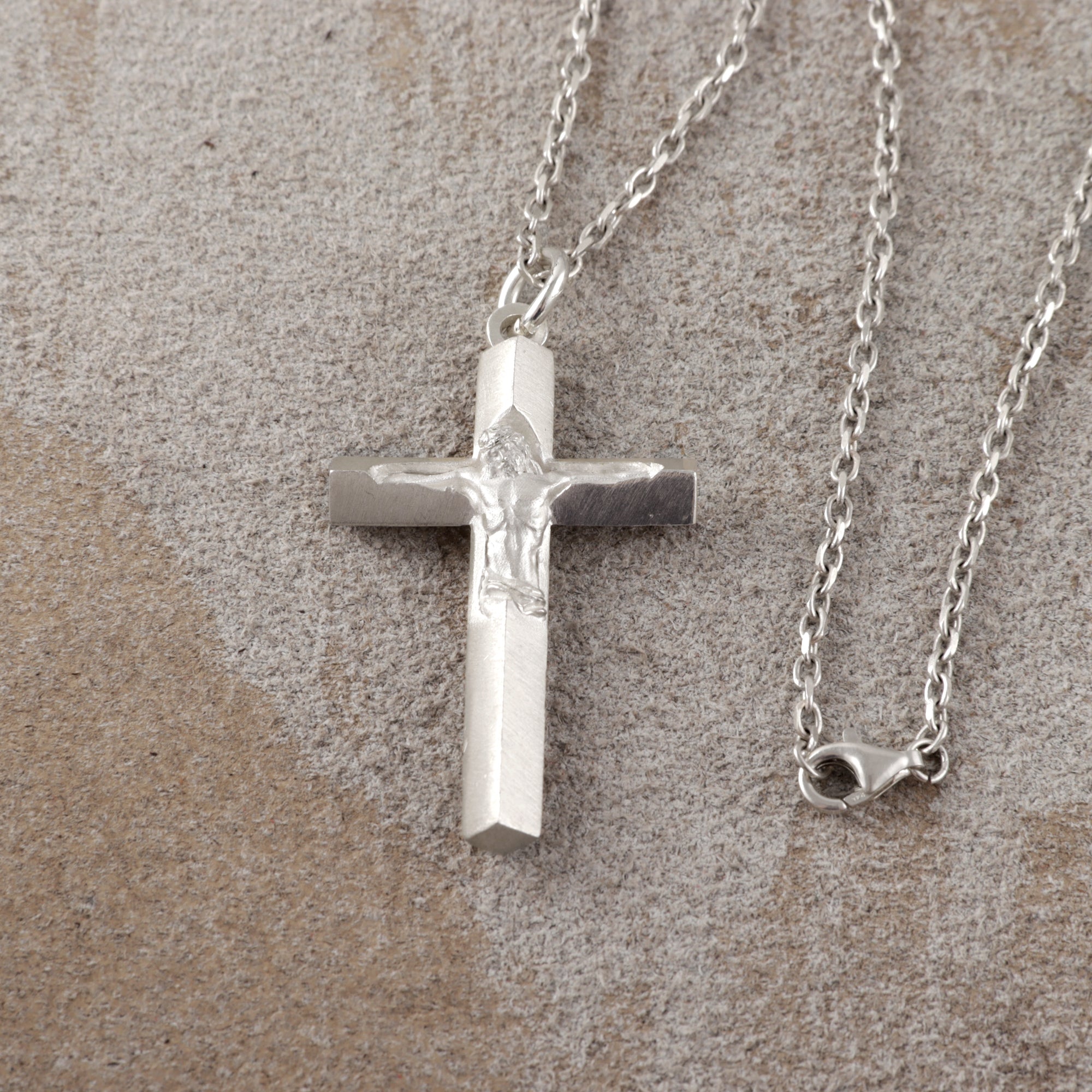925 Sterling Silver Holy Crucifix, Sacred Jesus Cross Pendant for Faith & Salvation