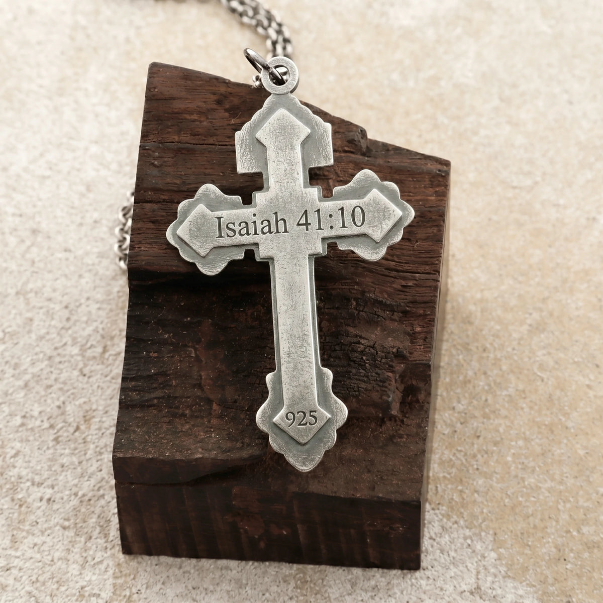Sacred INRI Jesus Crucifix Pendant, Engravable Solid 925 Sterling Silver Holy Christian Faith Cross
