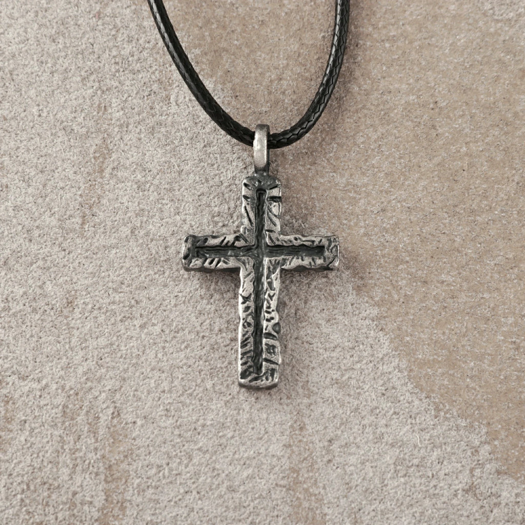 925 Sterling Silver Old Rugged Cross Durable Sacred Faith Pendant Necklace