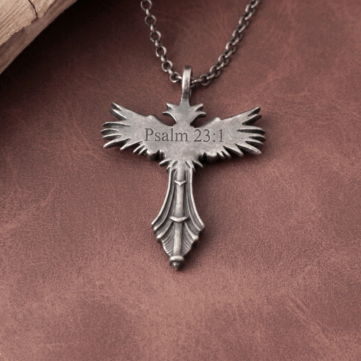 Custom 925 Sterling Silver Angel Wing Cross Pendant for Divine Heavenly Protection