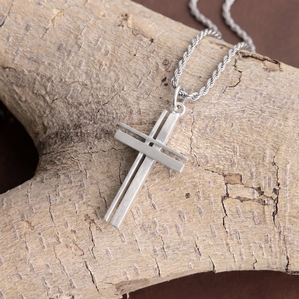925 Sterling Silver Layered Cross Pendant Shielding Your Soul In Unshakeable Faith