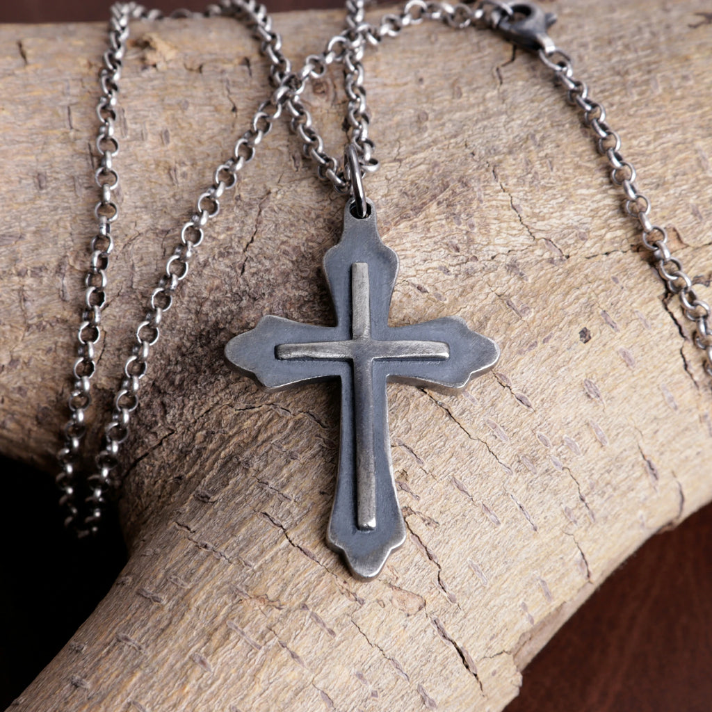 Custom 925 Sterling Silver Trinity Cross Pendant for Sacred Grace & Holy Salvation