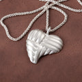 925 Sterling Silver Woven Heart Pendant Embracing Modern Love And Timeless Elegance