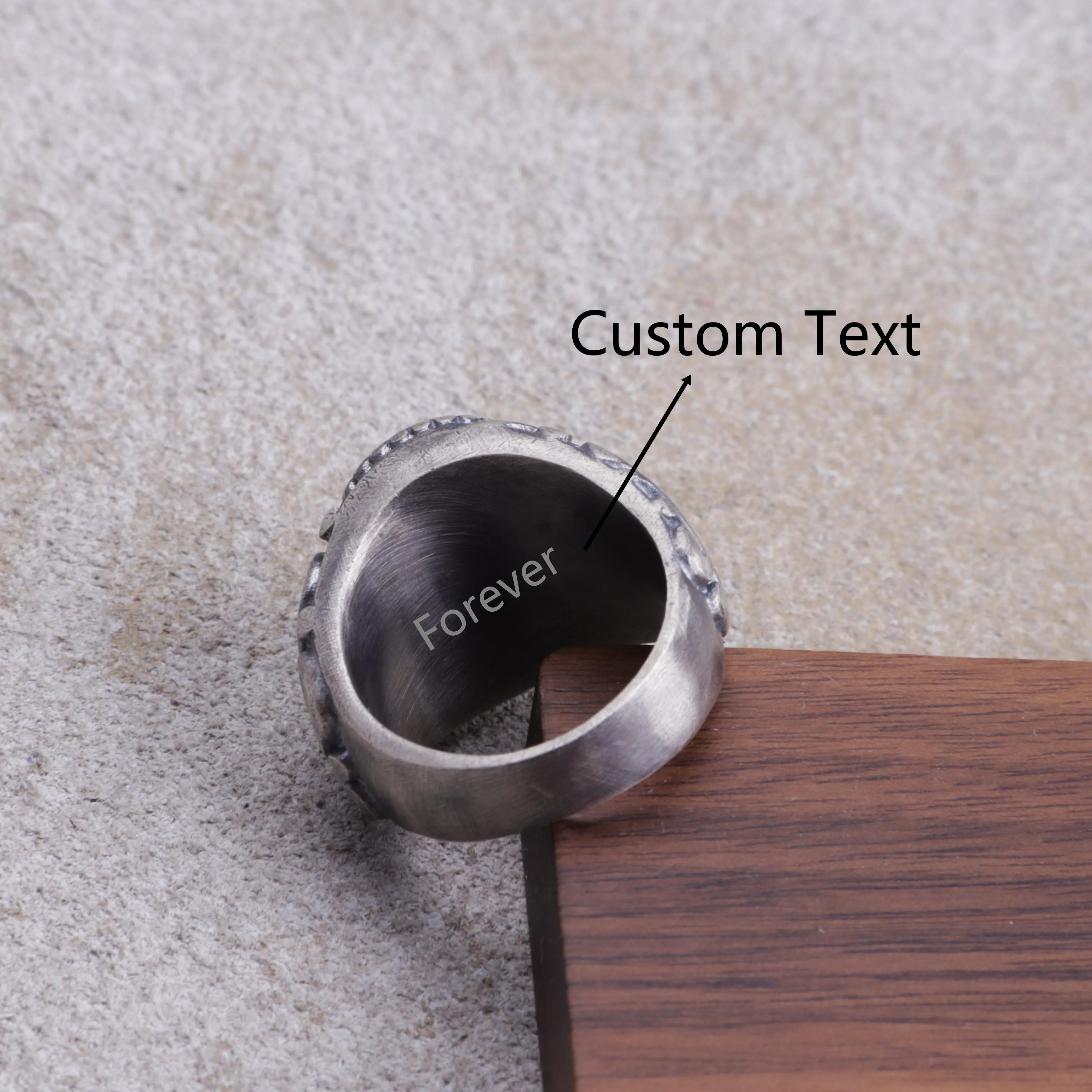 Custom Engraved Vintage Cross Signet Ring - Personalized Oxidized 925 Sterling Silver Gothic Punk Cross Ring for Men and Women, Faith Jewelry Gift
