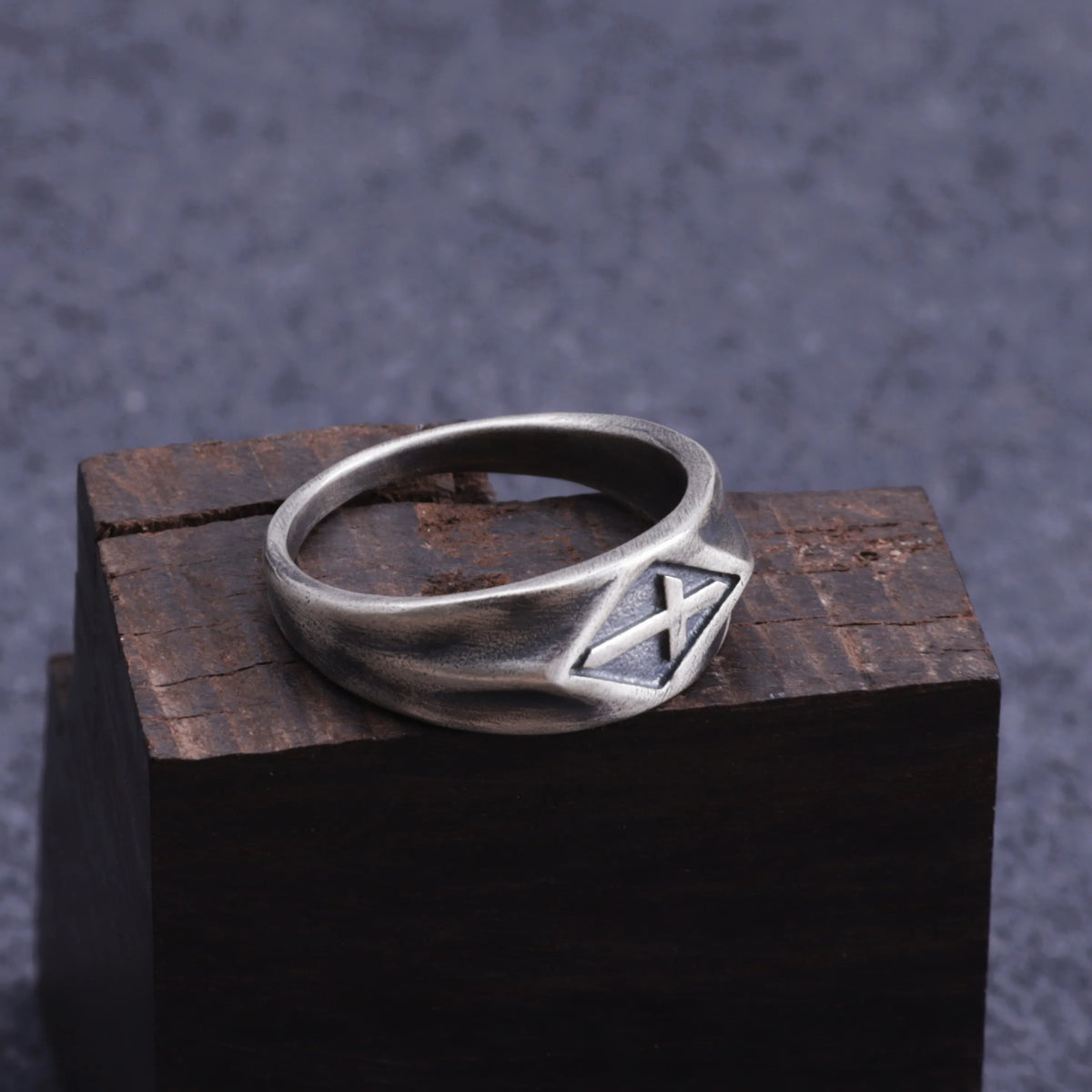 Vintage Templar Cross Signet Ring, Custom Engraved 925 Sterling Silver Band, Personalized Faith Religious Ring for Men