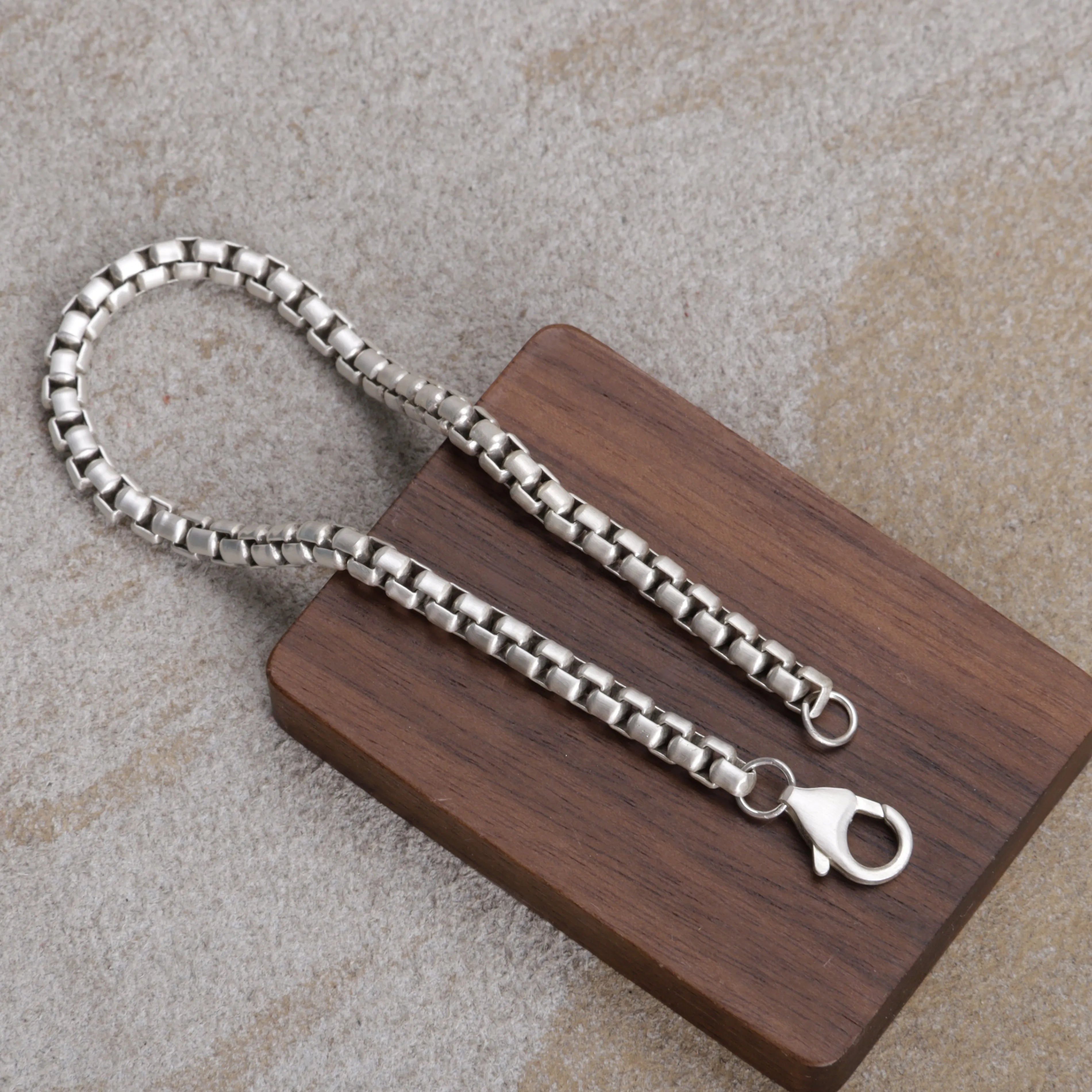925 Sterling Silver Box Chain Anklet - Perfect Vacation Gift for Him & Her