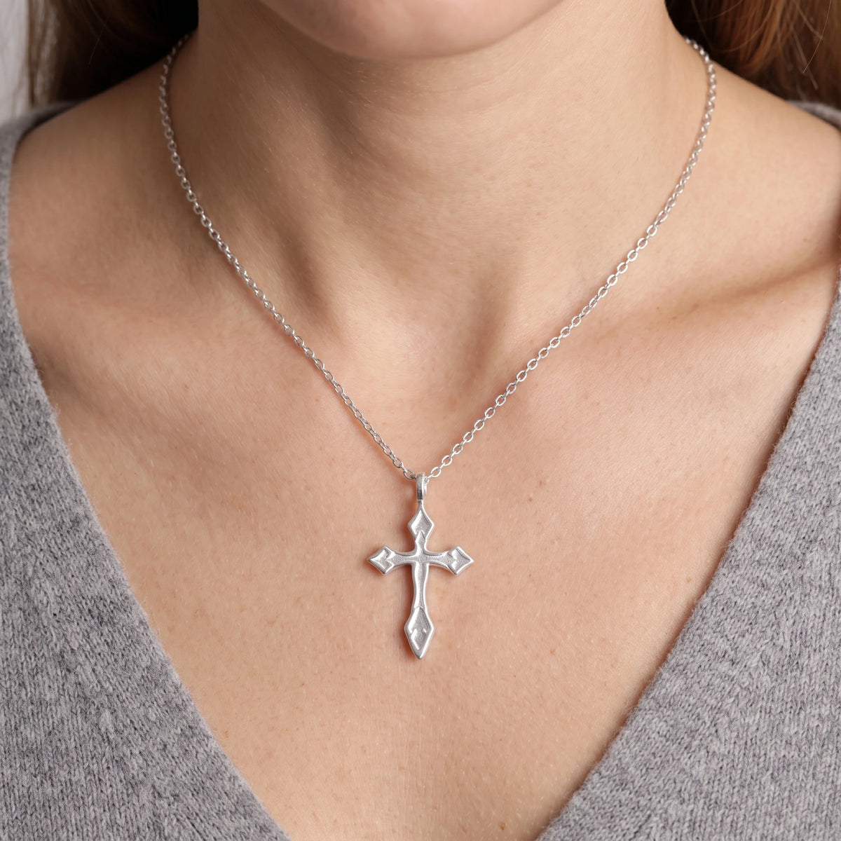 Custom 925 Sterling Silver Spearhead Cross Pendant Shielding Your Soul In Holy Faith