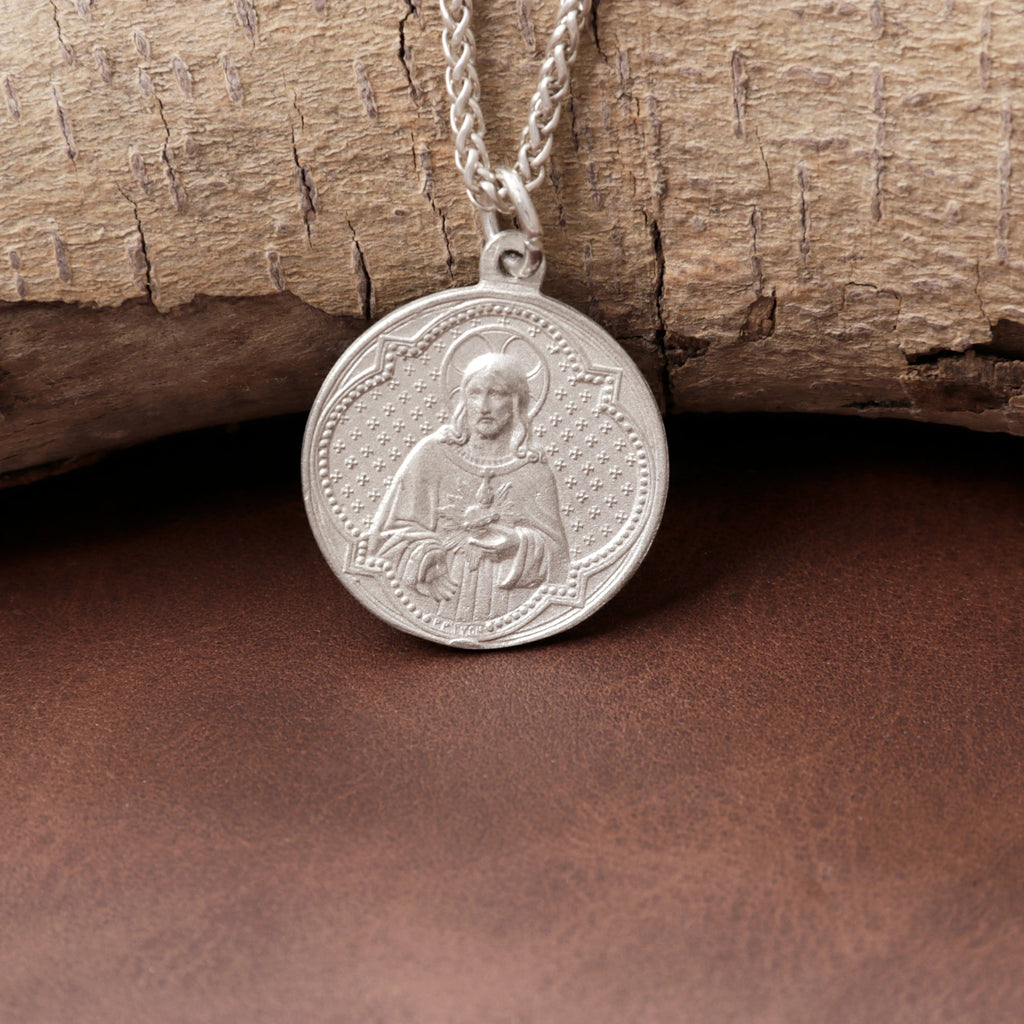 925 Sterling Silver Jesus & Virgin Mary Medal for Divine Blessing & Protection