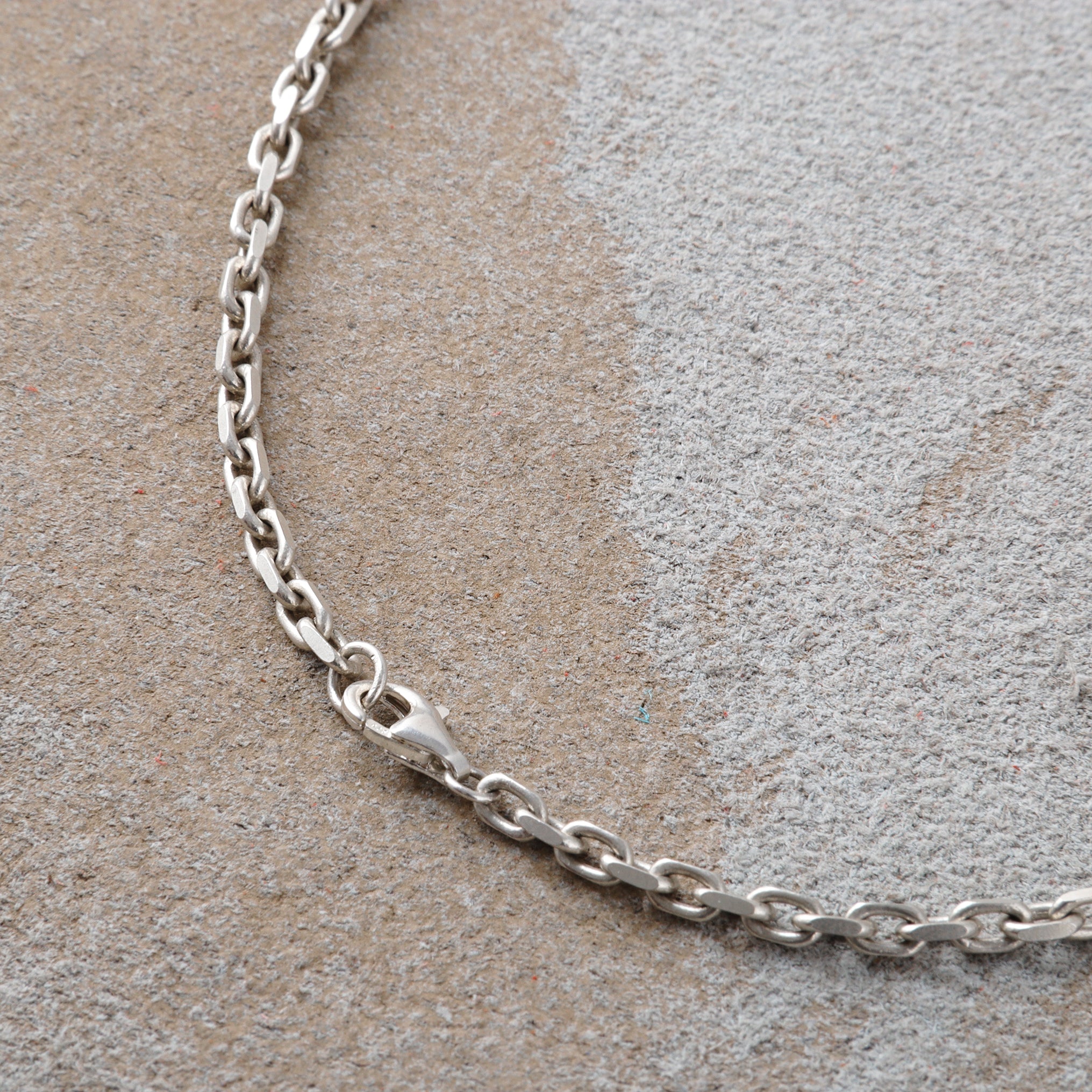 Men's 925 Sterling Silver Cable Chain Necklace