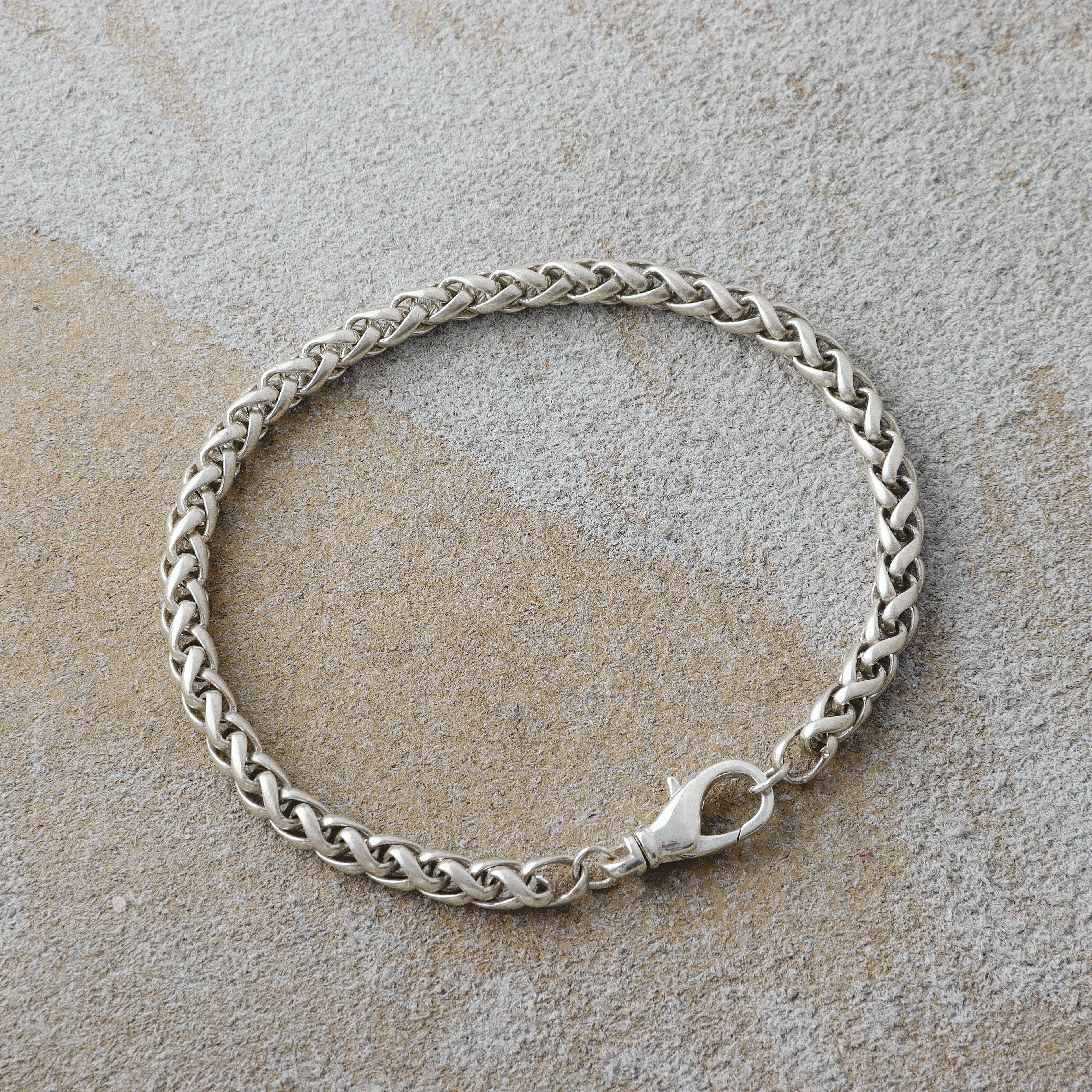 Classic Chopin Chain Bracelet, Solid 925 Sterling Silver Minimalist Wristband