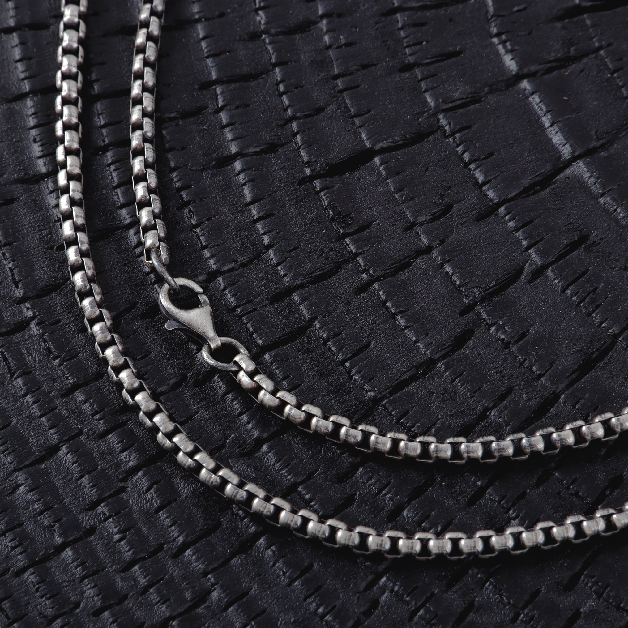 925 Sterling Silver Round Box Chain Necklace for Men & Women