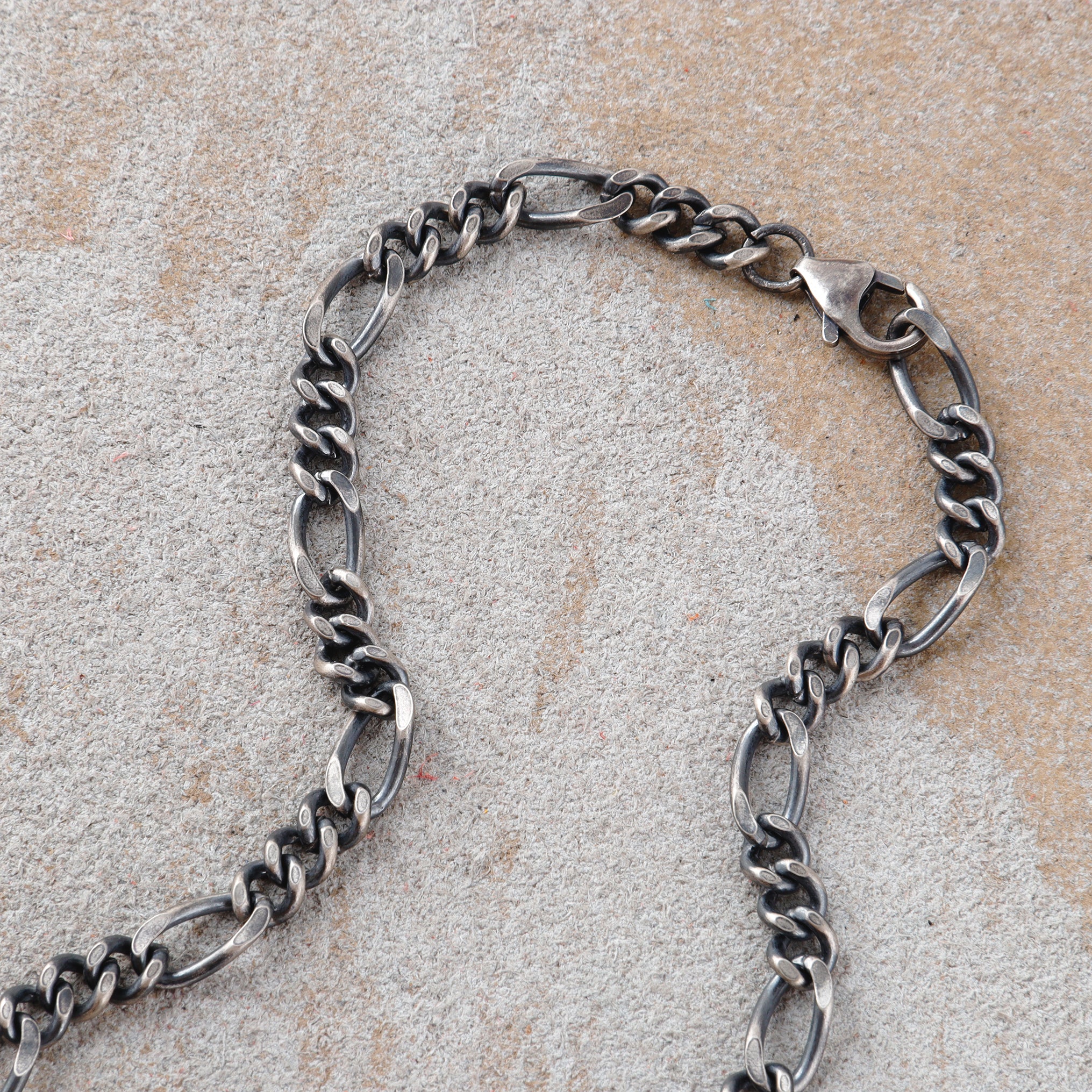 925 Silver Figaro Chain Necklace for Men and Women
