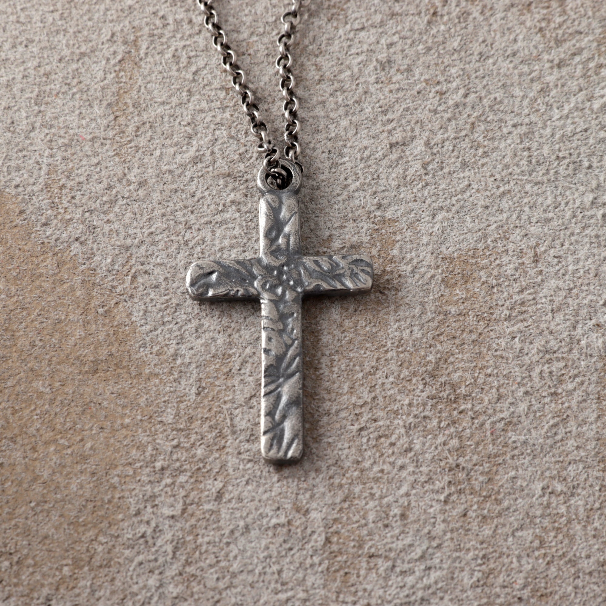 925 Sterling Silver Thorn Cross Necklace, Divine Protection Faith Pendant