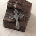 925 Sterling Silver Star of Bethlehem Cross Durable Engravable Faith Necklace
