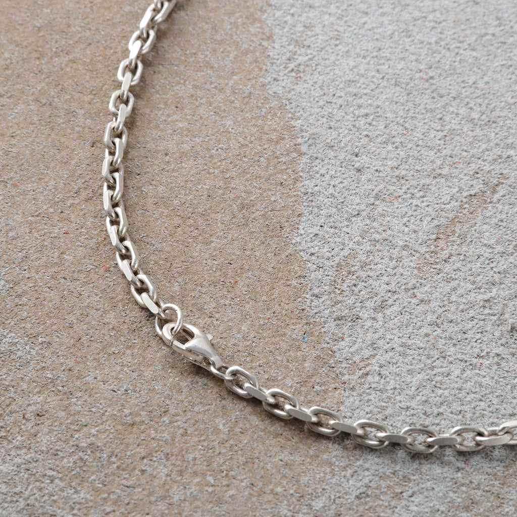 Men's 925 Sterling Silver Cable Chain Necklace
