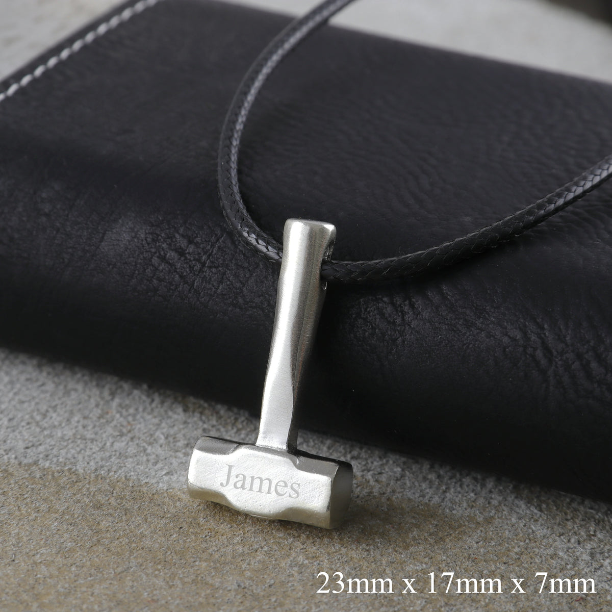 925 Sterling Silver Engravable Hammer Pendant, Personalized Artisan Jewelry