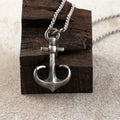 925 Sterling Silver Anchor Necklace, Vintage Nautical Talisman Pendant for Hope & Strength