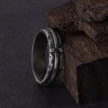 Engravable Antique Silver Cross Ring, Symbol of Redemption, Shelter & Forgiving Love
