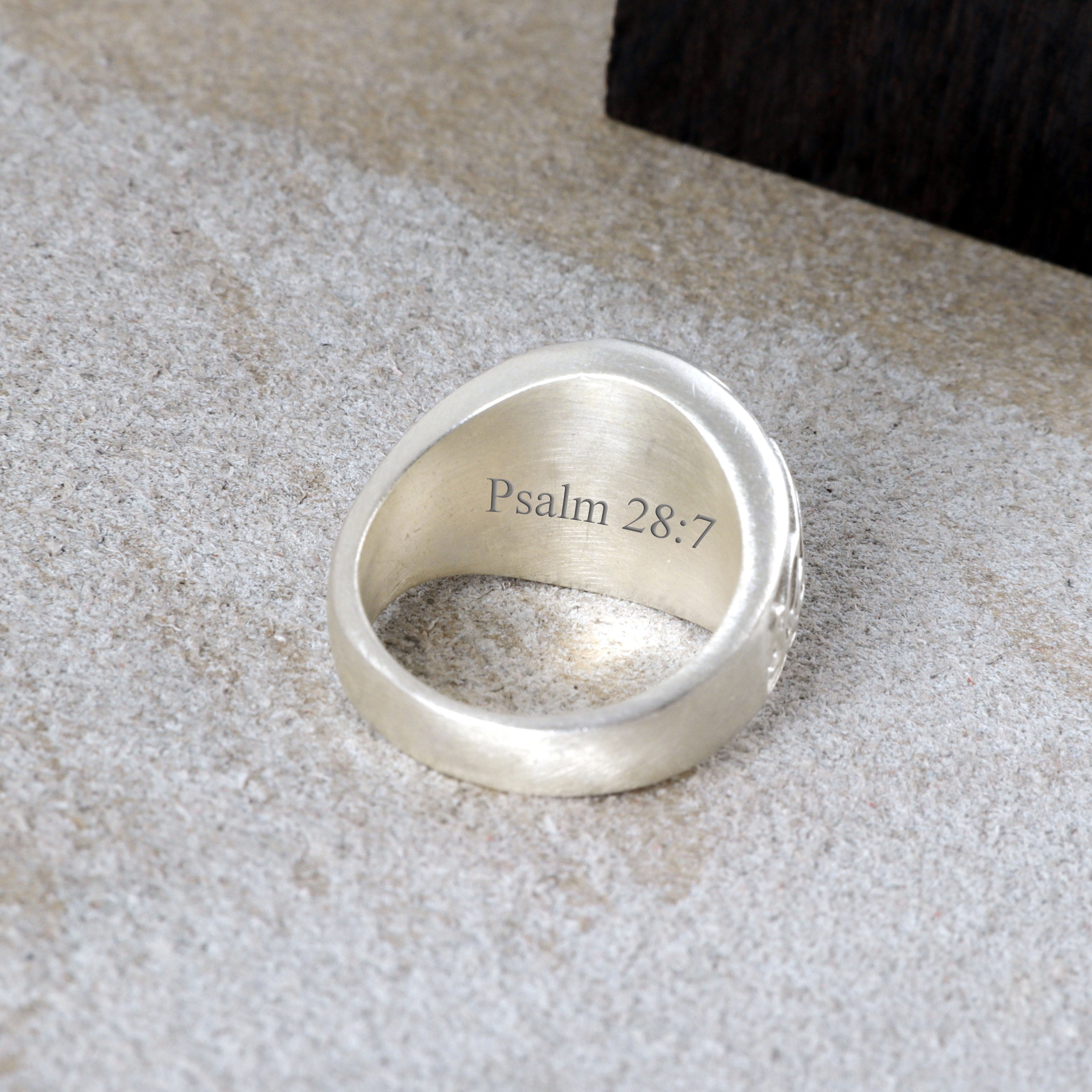 Custom Personalized Celtic Cross Triquetra Signet Ring, Sterling Silver Faith Ring  Irish Heritage Spiritual Gift