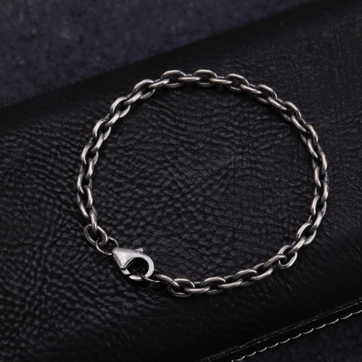 925 Sterling Silver Oval-shaped Anklet-3mm-10mm-Cable Chain For Unisex