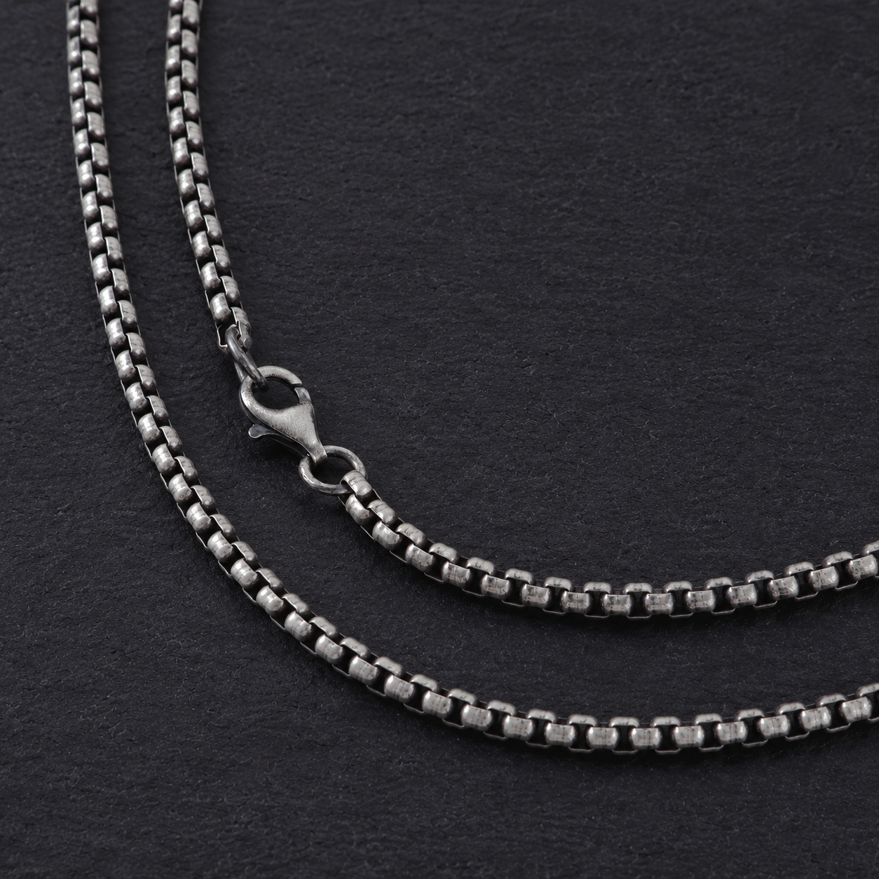 Silver Box Chain Anklet - Perfect Vacation Gift for Him & Her