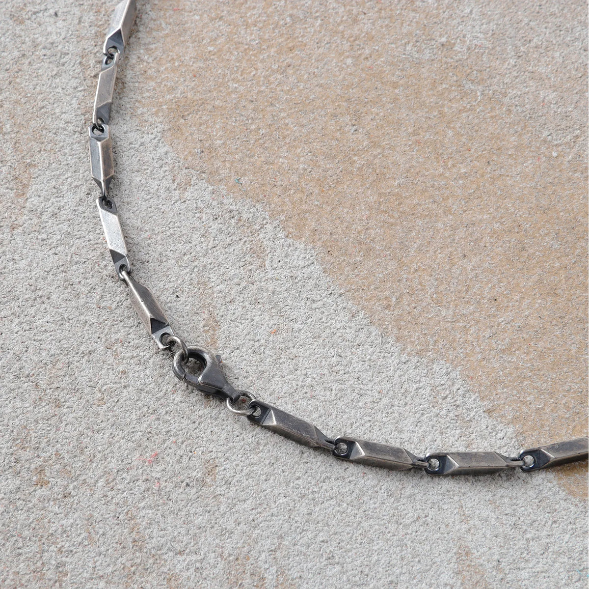 925 Sterling Silver 3.5mm Twist Bar Link Chain, Masculine Men Necklace Gift for Him