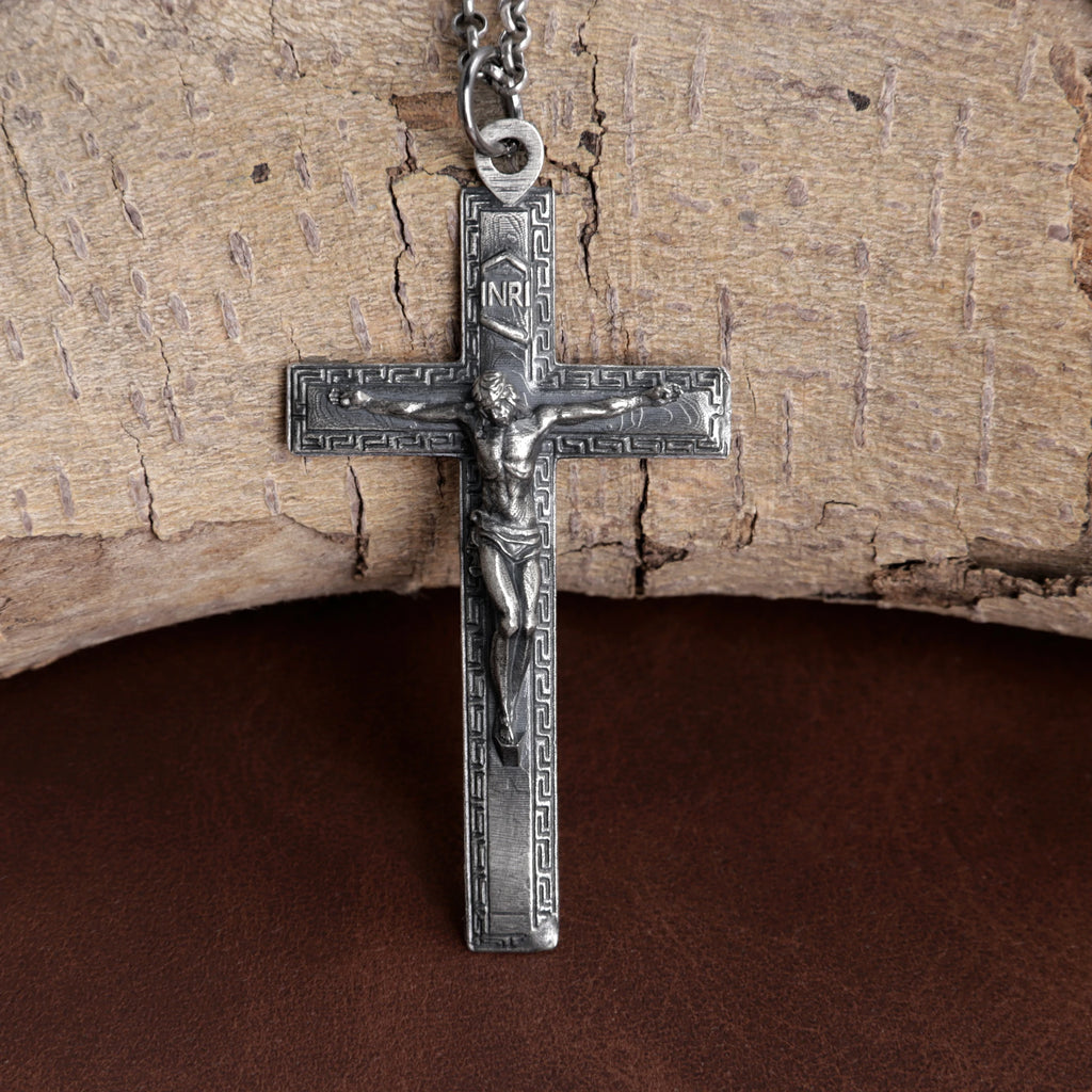Custom 925 Sterling Silver Crucifix Necklace for Divine Salvation & Protection