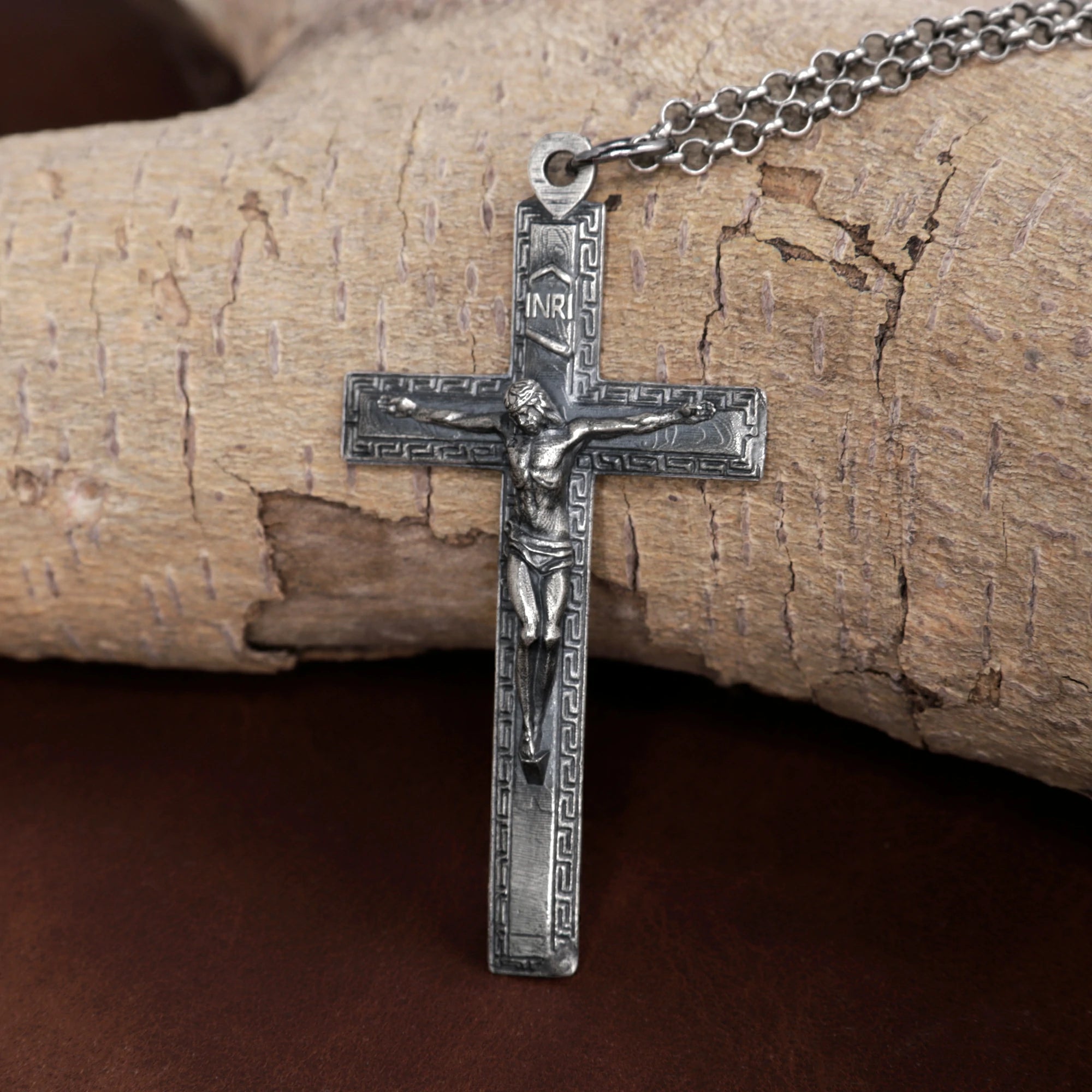 Custom 925 Sterling Silver Crucifix Necklace for Divine Salvation & Protection