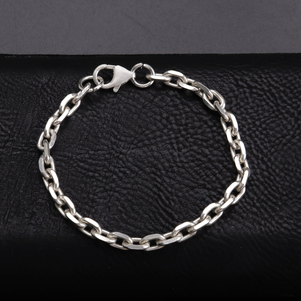 925 Sterling Silver Anchor Chain Anklet for Men & Women
