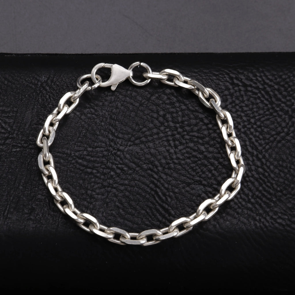 925 Sterling Silver Anchor Chain Anklet for Men & Women